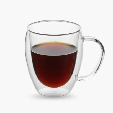 taza de vidrio térmica insulada 300 ml