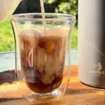 vaso de vidrio térmico insulado